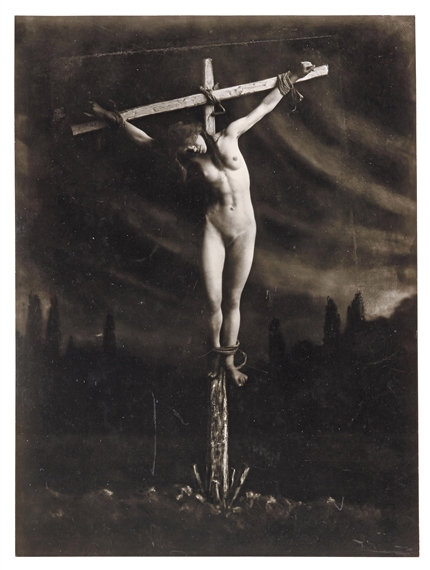 Nude Women Crucified fellatio slave